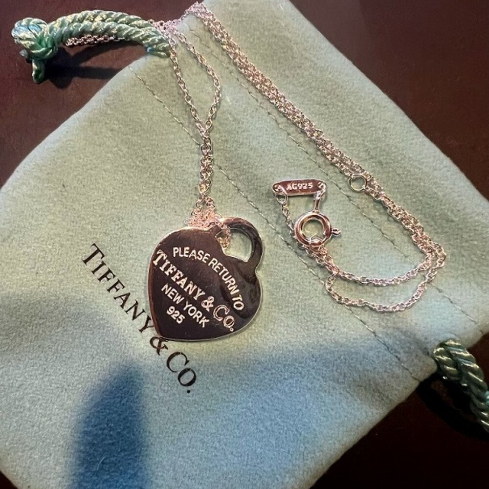 Authentic Tiffany & Co. Heart Tag Necklace Medium